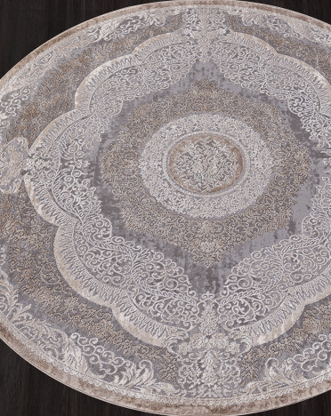 Ковер турецкий 03880C ARMINA (PP Heatset Высокоплотный, бежевый, серый)