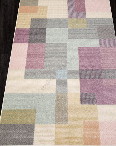Ковер российский 2798 SOFIT (Фризе, фиолетовый, кремовый)