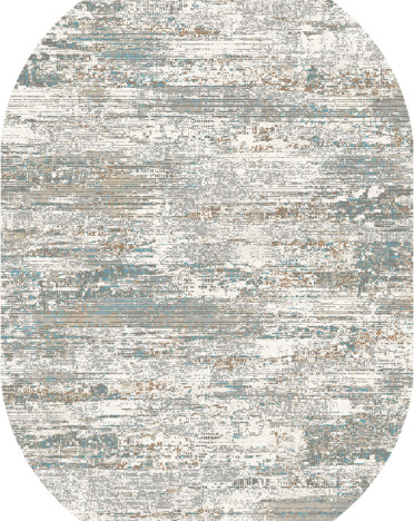 Ковер российский 27716-23327 Лакшери (PP Heatset Высокоплотный, серый) овальный