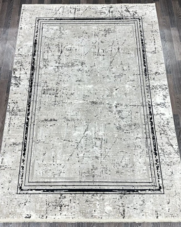 Ковер турецкий 16124-1 Gordion (Полиэстер хит-сет, черный, серый)