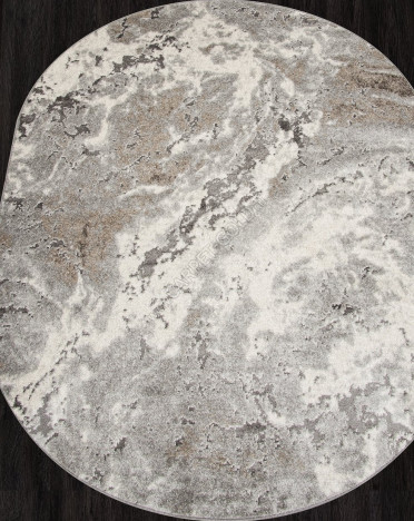 Ковер российский F116 MONTANA (Фризе, бежевый, серый) овальный