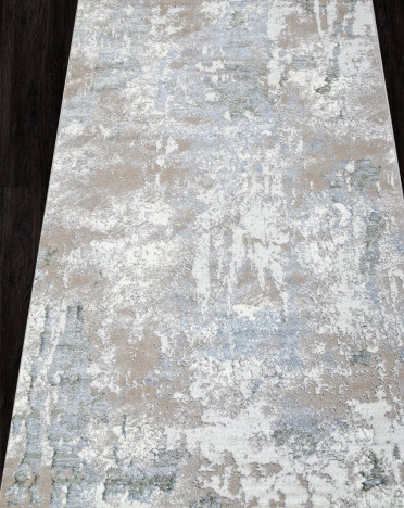 Ковер турецкий 03144A PARADIZE (Полиэстер, бежевый, серый, голубой)