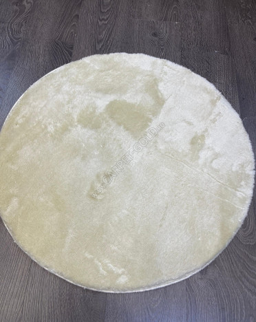 Ковер турецкий 1000A CHIC круглый (Полиэстер, светлый бежевый)