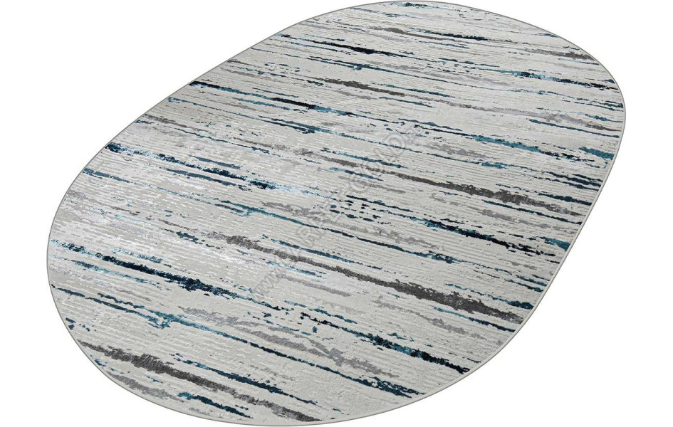 38462A OVAL BLUE FLS / L.GREY Kleopatra